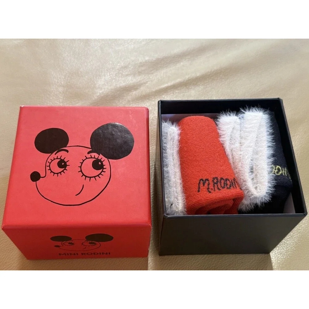 New Mini Rodini Ritzrats Terry Socks Gift Set 2 Pack Size 32/35 NWT